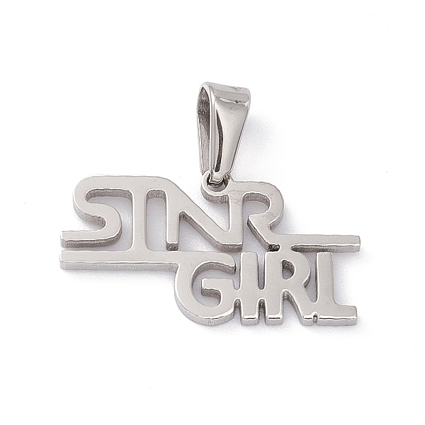 PandaHall 304 Stainless Steel Charms, Laser Cut, Word STNRGIRL Charms, Stainless Steel Color, 10.5x19.5x1.5mm, Hole: 3x5mm 304 Stainless...
PandaHall 304 Stainless Steel Charms, Laser Cut, Word STNRGIRL Charms, Stainless Steel Color, 10.5x19.5x1.5mm, Hole: 3x5mm 304 Stainless...