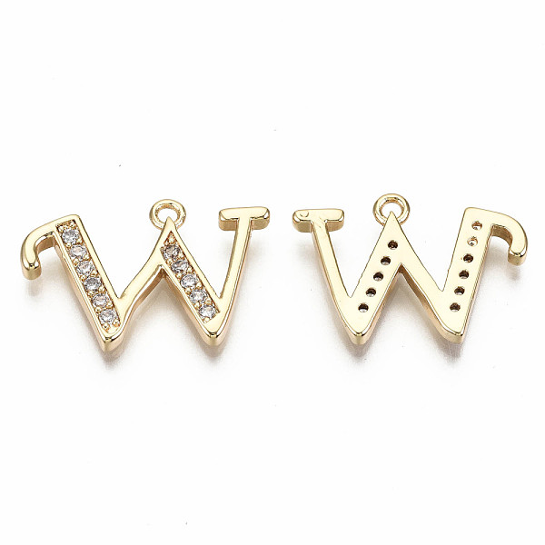 PandaHall Brass Micro Pave Clear Cubic Zirconia Pendants, Nickel Free, Real 18K Gold Plated, Word, Letter.W, 14x21.5x2mm, Hole: 1.5mm...
PandaHall Brass Micro Pave Clear Cubic Zirconia Pendants, Nickel Free, Real 18K Gold Plated, Word, Letter.W, 14x21.5x2mm, Hole: 1.5mm...