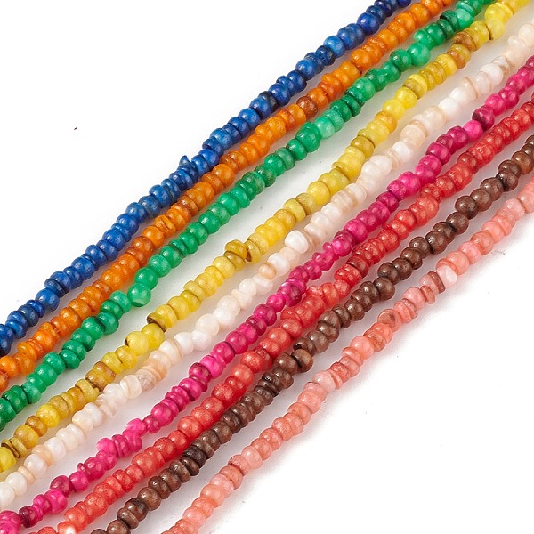 PandaHall Natural Freshwater Shell Beads Strands, Dyed, Heishi Beads, Flat Round/Disc, Mixed Color, 3x1~2mm, Hole: 0.9mm, about..., Multicolor
PandaHall Natural Freshwater Shell Beads Strands, Dyed, Heishi Beads, Flat Round/Disc, Mixed Color, 3x1~2mm, Hole: 0.9mm, about..., Multicolor