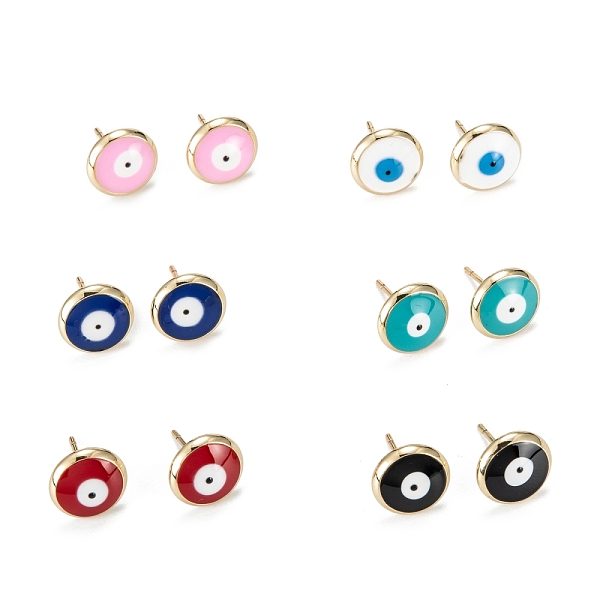 PandaHall Evil Eye Enamel Stud Earrings for Girl Women, Lead Free & Nickel Free & Cadmium Free, Real 18K Gold Plated Brass Enamel Earrings..., Multicolor
PandaHall Evil Eye Enamel Stud Earrings for Girl Women, Lead Free & Nickel Free & Cadmium Free, Real 18K Gold Plated Brass Enamel Earrings..., Multicolor