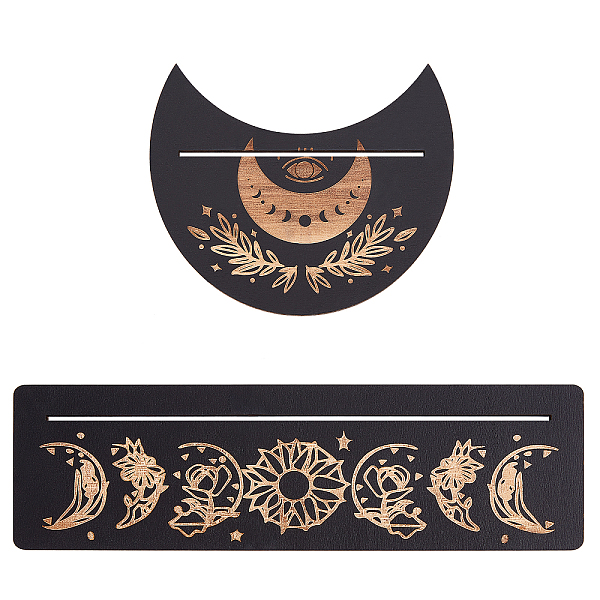 PandaHall GORGECRAFT 2Pcs Wooden Tarot Card Holder Black 4.9'' Moon Shape and 9.8'' Rectangle Tarot Card Altar Stand Wood Handmade Display...
PandaHall GORGECRAFT 2Pcs Wooden Tarot Card Holder Black 4.9'' Moon Shape and 9.8'' Rectangle Tarot Card Altar Stand Wood Handmade Display...