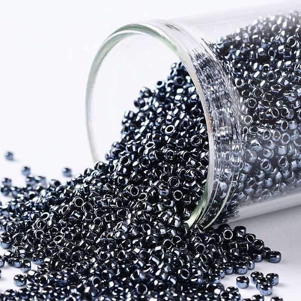 PandaHall TOHO Round Seed Beads, Japanese Seed Beads, (81) Metallic Hematite, 15/0, 1.5mm, Hole: 0.7mm, about 3000pcs/bottle, 10g/bottle..., Blue
PandaHall TOHO Round Seed Beads, Japanese Seed Beads, (81) Metallic Hematite, 15/0, 1.5mm, Hole: 0.7mm, about 3000pcs/bottle, 10g/bottle..., Blue