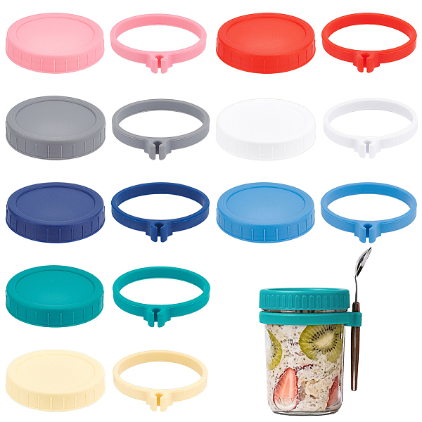PandaHall BENECREAT 8 Set Mason Jar Lids with Silicone Spoon Holders, 84mm/3.3inch Colorful PP Plastic Canning Cover Replacement Lids for..., Multicolor
PandaHall BENECREAT 8 Set Mason Jar Lids with Silicone Spoon Holders, 84mm/3.3inch Colorful PP Plastic Canning Cover Replacement Lids for..., Multicolor