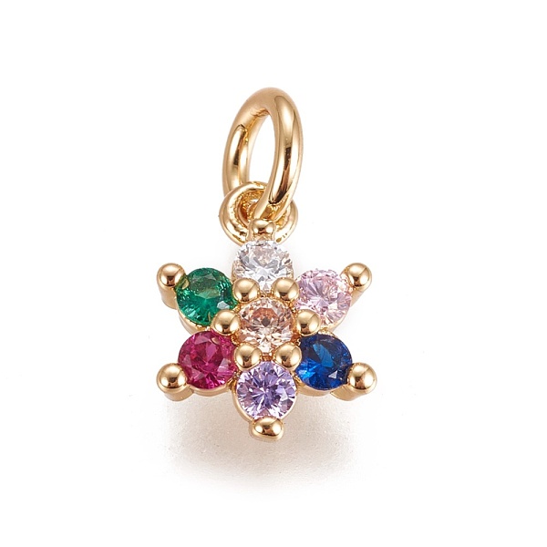 PandaHall Brass Micro Pave Cubic Zirconia Charms, Flower, Colorful, Golden, 10x7.5x3mm, Hole: 3mm Brass+Cubic Zirconia Flower
PandaHall Brass Micro Pave Cubic Zirconia Charms, Flower, Colorful, Golden, 10x7.5x3mm, Hole: 3mm Brass+Cubic Zirconia Flower