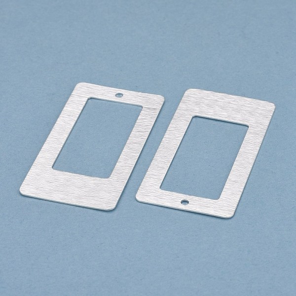 PandaHall Brass Charms, Rectangle, Hollow, 925 Sterling Silver Plated, 42.5x22.5x0.5mm, Hole: 1.6mm Brass Rectangle
PandaHall Brass Charms, Rectangle, Hollow, 925 Sterling Silver Plated, 42.5x22.5x0.5mm, Hole: 1.6mm Brass Rectangle