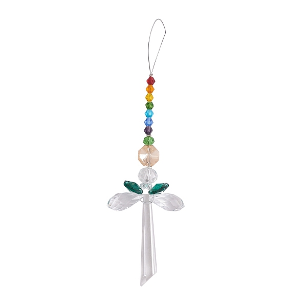 PandaHall Chakra Theme K9 Crystal Glass Big Pendant Decorations, Hanging Sun Catchers, Creative Angels, with Velvet Pouches, Colorful, 168mm...
PandaHall Chakra Theme K9 Crystal Glass Big Pendant Decorations, Hanging Sun Catchers, Creative Angels, with Velvet Pouches, Colorful, 168mm...