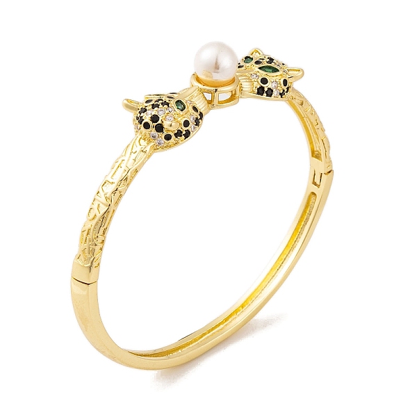 PandaHall Leopard Brass Pave Green Cubic Zirconia Hinged Bangles for Women, with Enamel & ABS Pearl, Real 18K Gold Plated, Inner Diameter...
PandaHall Leopard Brass Pave Green Cubic Zirconia Hinged Bangles for Women, with Enamel & ABS Pearl, Real 18K Gold Plated, Inner Diameter...