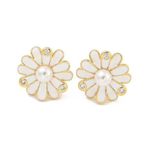 PandaHall Rack Plating Brass Micro Pave Clear Cubic Zirconia Stud Earring, with Enamel, Cadmium Free & Lead Free, Long-Lasting Plated, Real..., White
PandaHall Rack Plating Brass Micro Pave Clear Cubic Zirconia Stud Earring, with Enamel, Cadmium Free & Lead Free, Long-Lasting Plated, Real..., White