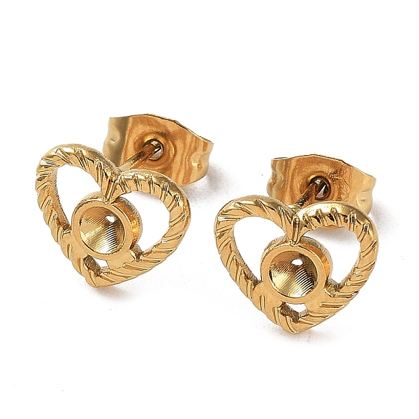 PandaHall Ion Plating(IP) Rack Plating 304 Stainless Steel Stud Earring Findings, Earring Settings for Rhinestone, Heart, Real 18K Gold...
PandaHall Ion Plating(IP) Rack Plating 304 Stainless Steel Stud Earring Findings, Earring Settings for Rhinestone, Heart, Real 18K Gold...