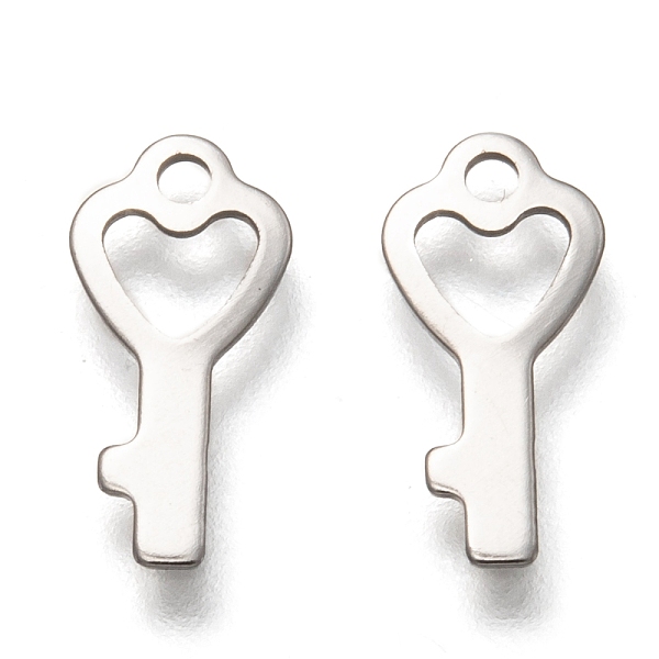 PandaHall 201 Stainless Steel Charms, Laser Cut, Key, Stainless Steel Color, 13x6x0.5mm, Hole: 1.4mm 201 Stainless Steel Key
PandaHall 201 Stainless Steel Charms, Laser Cut, Key, Stainless Steel Color, 13x6x0.5mm, Hole: 1.4mm 201 Stainless Steel Key