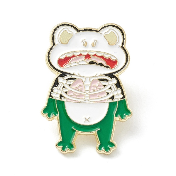 PandaHall Skeleton Frog Enamel Pin, Halloween Alloy Brooch for Backpack Clothes, Light Gold, Green, 28x19.5x2mm, Pin: 1mm Alloy+Enamel Green
PandaHall Skeleton Frog Enamel Pin, Halloween Alloy Brooch for Backpack Clothes, Light Gold, Green, 28x19.5x2mm, Pin: 1mm Alloy+Enamel Green