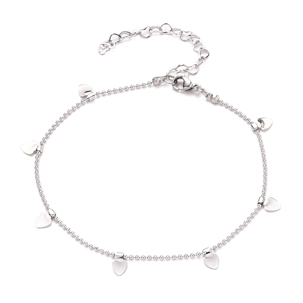 PandaHall 304 Stainless Steel Heart Charm Anklets, with Ball Chains and Lobster Claw Clasps, Stainless Steel Color, 9 inch(22.9cm) Stainless...
PandaHall 304 Stainless Steel Heart Charm Anklets, with Ball Chains and Lobster Claw Clasps, Stainless Steel Color, 9 inch(22.9cm) Stainless...