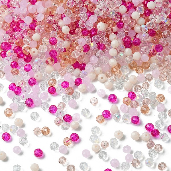 PandaHall Glass Beads, Mixed Style, Faceted Rondelle, Pink, 4x3.5mm, Hole: 1mm, about 500pcs/bag Glass Rondelle Pink
PandaHall Glass Beads, Mixed Style, Faceted Rondelle, Pink, 4x3.5mm, Hole: 1mm, about 500pcs/bag Glass Rondelle Pink