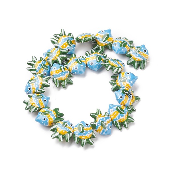 PandaHall Handmade Porcelain Beads, Fish, Green, 17~18x21~22x7~7.5mm, Hole: 2mm Porcelain Fish Green
PandaHall Handmade Porcelain Beads, Fish, Green, 17~18x21~22x7~7.5mm, Hole: 2mm Porcelain Fish Green