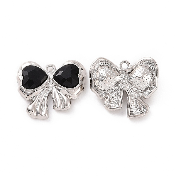 PandaHall Rack Plating Alloy Glass Pendants, Platinum Tone Bowknot & Heart Charms, Cadmium Free & Lead Free & Nickle Free, Black...
PandaHall Rack Plating Alloy Glass Pendants, Platinum Tone Bowknot & Heart Charms, Cadmium Free & Lead Free & Nickle Free, Black...