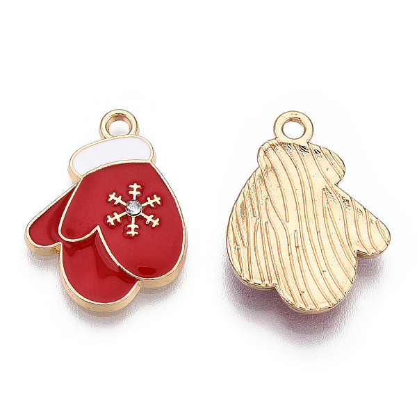PandaHall Christmas Theme, Alloy Enamel Pendants, with Crystal Rhinestone, Light Gold, Glove, Red, 21.5x16x3mm, Hole: 1.8mm Alloy...
PandaHall Christmas Theme, Alloy Enamel Pendants, with Crystal Rhinestone, Light Gold, Glove, Red, 21.5x16x3mm, Hole: 1.8mm Alloy...