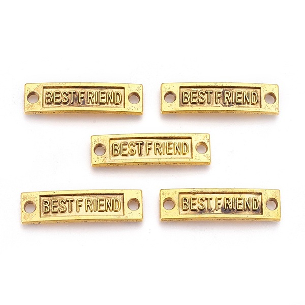 PandaHall Tibetan Style Links connectors for Friendship, Cadmium Free & Nickel Free & Lead Free, Rectangle with Word Best Friend, Antique...
PandaHall Tibetan Style Links connectors for Friendship, Cadmium Free & Nickel Free & Lead Free, Rectangle with Word Best Friend, Antique...
