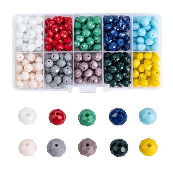 PandaHall Opaque Solid Color Glass Beads, Faceted, Rondelle, Mixed Color, 8x6mm, Hole: 1mm, 10 colors, 30pcs/color, 300pcs/box Glass..., Multicolor
PandaHall Opaque Solid Color Glass Beads, Faceted, Rondelle, Mixed Color, 8x6mm, Hole: 1mm, 10 colors, 30pcs/color, 300pcs/box Glass..., Multicolor
