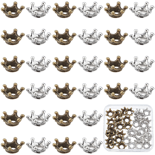PandaHall SUNNYCLUE 1 Box 40Pcs 2 Colors Tibetan Style Alloy King Crown Spacer Beads Queen Crown Bead Caps Loose Bead for Jewellery Making...
PandaHall SUNNYCLUE 1 Box 40Pcs 2 Colors Tibetan Style Alloy King Crown Spacer Beads Queen Crown Bead Caps Loose Bead for Jewellery Making...