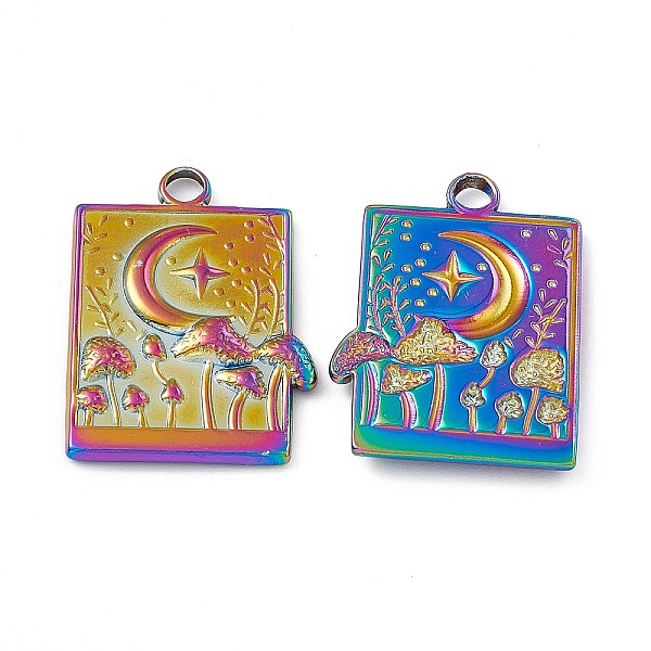 PandaHall Ion Plating(IP) 304 Stainless Steel Bigs Pendants, Rectangle with Moon and Mushroom, Rainbow Color, 25x18x2.5mm, Hole: 2.5mm 304...
PandaHall Ion Plating(IP) 304 Stainless Steel Bigs Pendants, Rectangle with Moon and Mushroom, Rainbow Color, 25x18x2.5mm, Hole: 2.5mm 304...