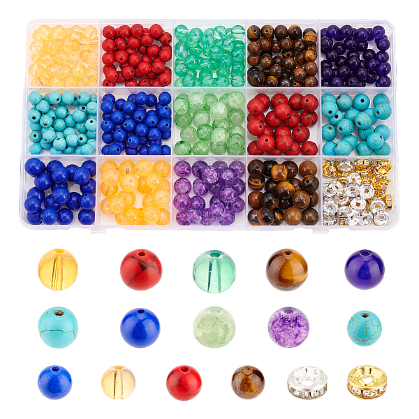 PandaHall ARRICRAFT DIY Beads Jewelry Making Finding Kit, Including Natural & Synthetic Mixed Gemstone & Glass Round & & Iron Rhinestone..., Multicolor
PandaHall ARRICRAFT DIY Beads Jewelry Making Finding Kit, Including Natural & Synthetic Mixed Gemstone & Glass Round & & Iron Rhinestone..., Multicolor
