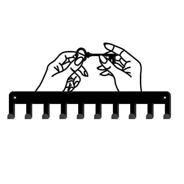 PandaHall Hand & Key Iron Wall Mounted Hook Hangers, Decorative Organizer Rack, for Bag Clothes Key Scarf Hanging Holder, with Screws, Black...
PandaHall Hand & Key Iron Wall Mounted Hook Hangers, Decorative Organizer Rack, for Bag Clothes Key Scarf Hanging Holder, with Screws, Black...