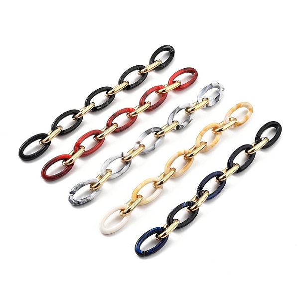 PandaHall Handmade CCB Plastic Cable Chains, with Acrylic Links, Golden, Mixed Color, Links: 28x17x5mm and 35x19.5x6mm, 39.37 inch..., Multicolor
PandaHall Handmade CCB Plastic Cable Chains, with Acrylic Links, Golden, Mixed Color, Links: 28x17x5mm and 35x19.5x6mm, 39.37 inch..., Multicolor