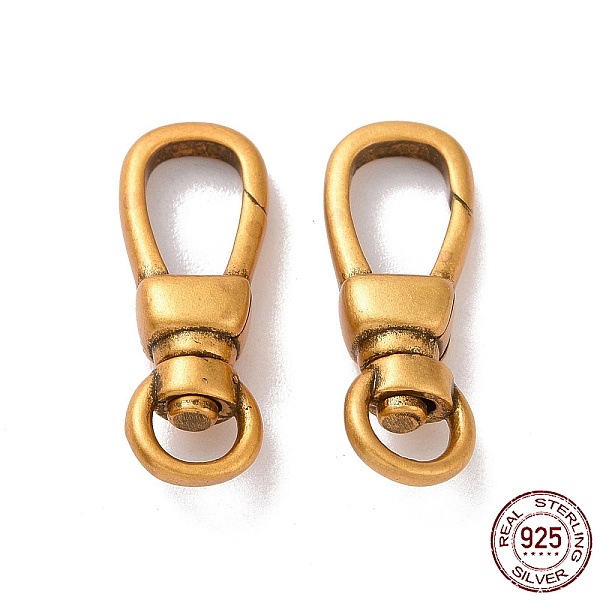PandaHall 925 Sterling Silver Swivel Clasps, Antique Golden, 17.5x6.5x4mm, Hole: 2x3.5mm, Inner Diameter: 7x4mm Sterling Silver
PandaHall 925 Sterling Silver Swivel Clasps, Antique Golden, 17.5x6.5x4mm, Hole: 2x3.5mm, Inner Diameter: 7x4mm Sterling Silver