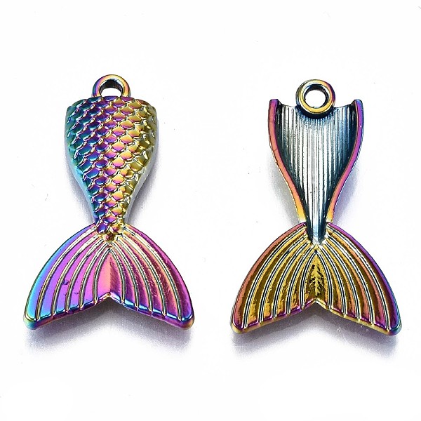PandaHall Alloy Pendants, Cadmium Free & Lead Free, Fishtail, Rainbow Color, 31x19x4mm, Hole: 2.5mm Alloy Others
PandaHall Alloy Pendants, Cadmium Free & Lead Free, Fishtail, Rainbow Color, 31x19x4mm, Hole: 2.5mm Alloy Others