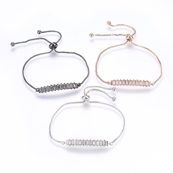 PandaHall Adjustable Brass Micro Pave Cubic Zirconia Bolo Tennis Bracelets, Slider Bracelets, Bar, Mixed Color, 11 inch(28cm), 1.2mm Cubic..., Clear
PandaHall Adjustable Brass Micro Pave Cubic Zirconia Bolo Tennis Bracelets, Slider Bracelets, Bar, Mixed Color, 11 inch(28cm), 1.2mm Cubic..., Clear