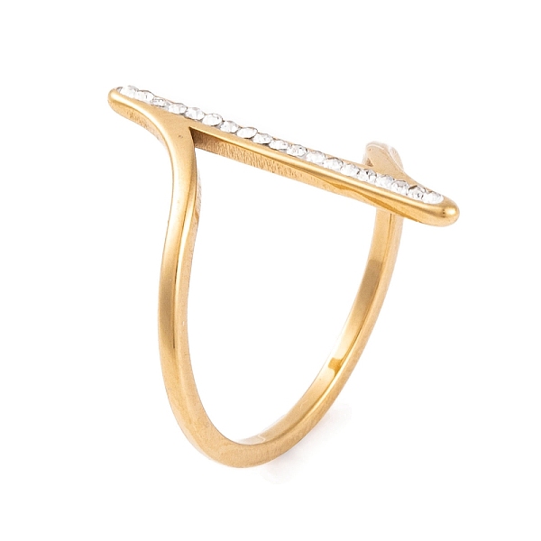 PandaHall 304 Stainless Steel Thin Curve Finger Ring for Women, with Rhinestone, Golden, 24mm, US Size 6~9(16.5~18.9mm) Stainless..., Clear
PandaHall 304 Stainless Steel Thin Curve Finger Ring for Women, with Rhinestone, Golden, 24mm, US Size 6~9(16.5~18.9mm) Stainless..., Clear