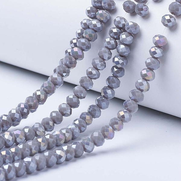 PandaHall Electroplate Glass Beads Strands, Opaque Solid Color, AB Color Plated, Faceted, Rondelle, Dark Gray, 8x6mm, Hole: 1mm, about...
PandaHall Electroplate Glass Beads Strands, Opaque Solid Color, AB Color Plated, Faceted, Rondelle, Dark Gray, 8x6mm, Hole: 1mm, about...