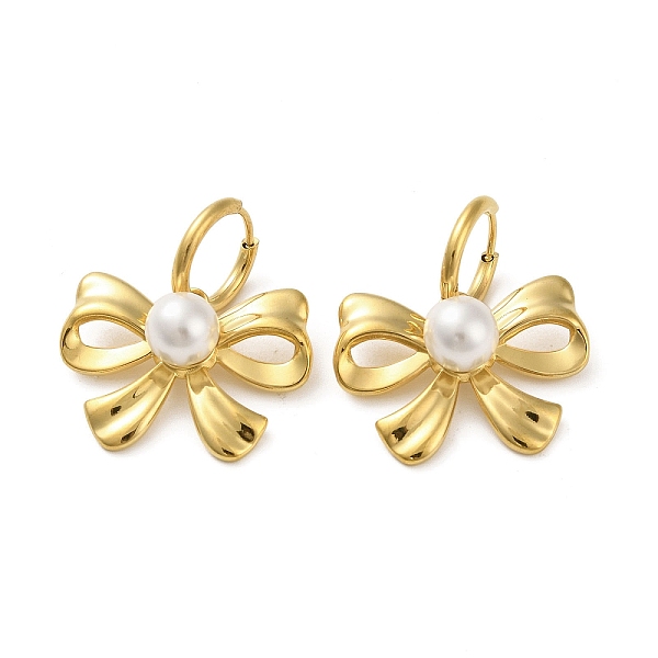PandaHall Stainless Steel Shell Pearl Earrings, Bowknot, Real 18K Gold Plated, 31x28mm 304 Stainless Steel Bowknot
PandaHall Stainless Steel Shell Pearl Earrings, Bowknot, Real 18K Gold Plated, 31x28mm 304 Stainless Steel Bowknot