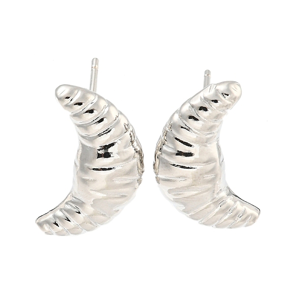 PandaHall Rack Plating Brass Stud Earring, Cadmium Free & Lead Free, Long-Lasting Plated, Croissant, Platinum, 19x12mm Brass Others
PandaHall Rack Plating Brass Stud Earring, Cadmium Free & Lead Free, Long-Lasting Plated, Croissant, Platinum, 19x12mm Brass Others