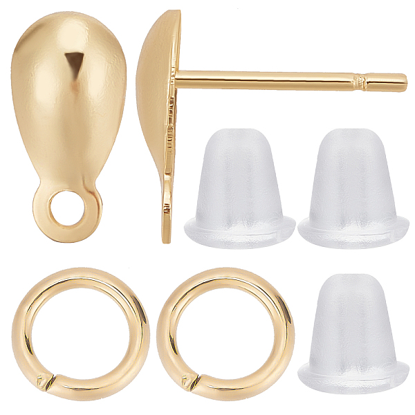 PandaHall CREATCABIN 1 Box 100Pcs 18K Gold Plated Teardrop Stud Earring Posts Stainless Steel Earring with Loop Findings Components 100pcs...
PandaHall CREATCABIN 1 Box 100Pcs 18K Gold Plated Teardrop Stud Earring Posts Stainless Steel Earring with Loop Findings Components 100pcs...