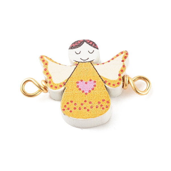 PandaHall Spray Painted Wood Connector Charms, with Golden Tone Copper Wire Loops, Angel, Mixed Color, 30.5~33x20x5.5mm, Hole: 3~4mm Wood..., Multicolor
PandaHall Spray Painted Wood Connector Charms, with Golden Tone Copper Wire Loops, Angel, Mixed Color, 30.5~33x20x5.5mm, Hole: 3~4mm Wood..., Multicolor