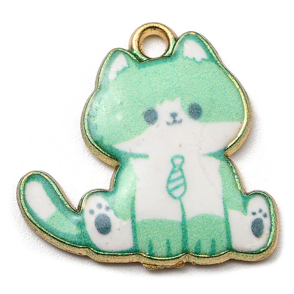 PandaHall Printed Alloy Pendants, Golden, Cadmium Free & Nickel Free & Lead Free, Cat Shape Charms, Light Green, 20x20x2mm, Hole: 1.6mm...
PandaHall Printed Alloy Pendants, Golden, Cadmium Free & Nickel Free & Lead Free, Cat Shape Charms, Light Green, 20x20x2mm, Hole: 1.6mm...