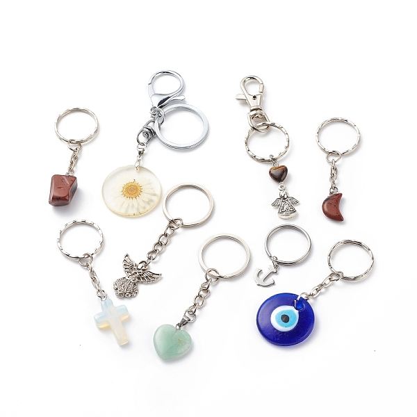 PandaHall Fashionable Pendant Keychain, Vary in Materials and Colors, Platinum, 4.2~9.8cm Alloy Mixed Shapes
PandaHall Fashionable Pendant Keychain, Vary in Materials and Colors, Platinum, 4.2~9.8cm Alloy Mixed Shapes