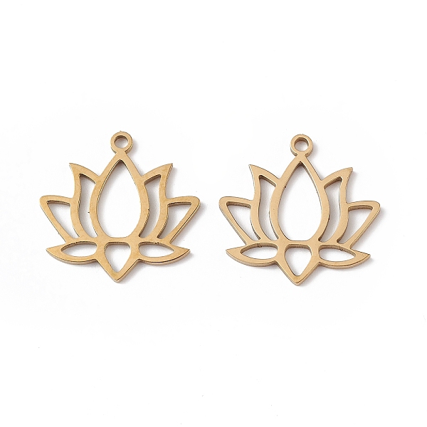 PandaHall 304 Stainless Steel Pendants, Lotus Charm, Real 18K Gold Plated, 16.5x17x1mm, Hole: 1.4mm 304 Stainless Steel Flower
PandaHall 304 Stainless Steel Pendants, Lotus Charm, Real 18K Gold Plated, 16.5x17x1mm, Hole: 1.4mm 304 Stainless Steel Flower