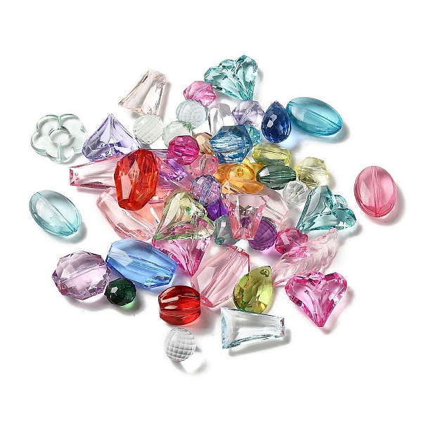 PandaHall Transparent Acrylic Beads, Mixed Shapes, 12~40x12~28x9~15.5mm, Hole: 1.2~2.5mm, about 262pcs/500g Acrylic Mixed Shapes
PandaHall Transparent Acrylic Beads, Mixed Shapes, 12~40x12~28x9~15.5mm, Hole: 1.2~2.5mm, about 262pcs/500g Acrylic Mixed Shapes