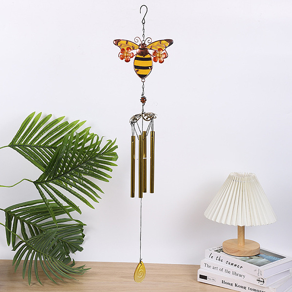 PandaHall Wind Chimes, Glass & Iron Art Pendant Decorations, Bees Pattern, 800x170mm Iron Bees
PandaHall Wind Chimes, Glass & Iron Art Pendant Decorations, Bees Pattern, 800x170mm Iron Bees