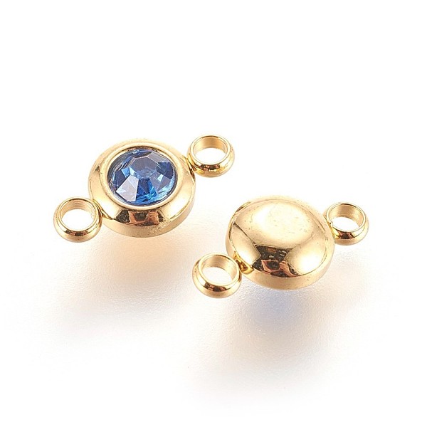 PandaHall 304 Stainless Steel Rhinestone Links connectors, Flat Round, Golden, Capri Blue, 12x6.5x4mm, Hole: 2mm 304 Stainless Steel Flat..., Cyan
PandaHall 304 Stainless Steel Rhinestone Links connectors, Flat Round, Golden, Capri Blue, 12x6.5x4mm, Hole: 2mm 304 Stainless Steel Flat..., Cyan