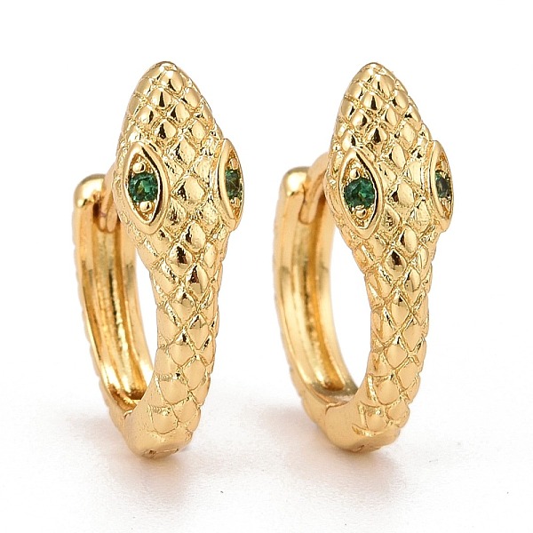 PandaHall Green Cubic Zirconia Snake Huggie Hoop Earrings, Textured Chunky Brass Hoop Earrings for Women, Lead Free & Cadmium Free & Nickel...
PandaHall Green Cubic Zirconia Snake Huggie Hoop Earrings, Textured Chunky Brass Hoop Earrings for Women, Lead Free & Cadmium Free & Nickel...