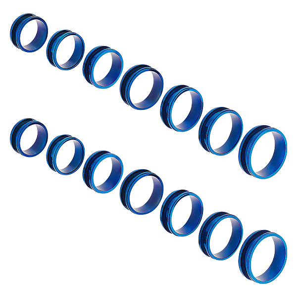 PandaHall Unicraftale 14pcs 7 size Unisex Titanium Steel Grooved Finger Ring Sets, Wide Band Rings, Blue, Inner Diameter: 16~22.1mm, Slot...
PandaHall Unicraftale 14pcs 7 size Unisex Titanium Steel Grooved Finger Ring Sets, Wide Band Rings, Blue, Inner Diameter: 16~22.1mm, Slot...