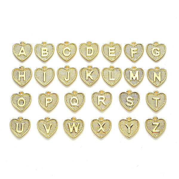 PandaHall Alloy Pendants, Cadmium Free & Nickel Free & Lead Free, Heart with Alphabet, Letter A~Z, Real 18K Gold Plated, Letter A~Z...
PandaHall Alloy Pendants, Cadmium Free & Nickel Free & Lead Free, Heart with Alphabet, Letter A~Z, Real 18K Gold Plated, Letter A~Z...