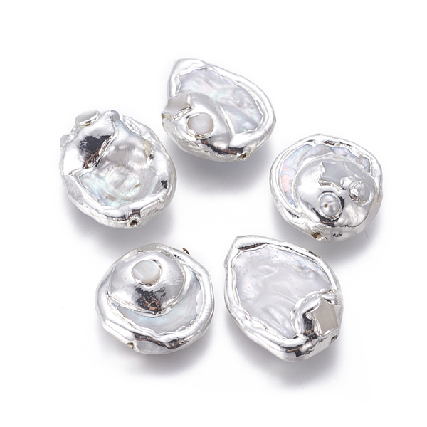 PandaHall Natural Baroque Pearl Cultured Freshwater Pearl Beads, with Brass Findings, Nuggets, White, Silver Color Plated...
PandaHall Natural Baroque Pearl Cultured Freshwater Pearl Beads, with Brass Findings, Nuggets, White, Silver Color Plated...