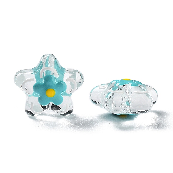 PandaHall Transparent Glass Beads, with Enamel, Flower, Dark Turquoise, 21x22x11mm, Hole: 1.2mm Glass Flower
PandaHall Transparent Glass Beads, with Enamel, Flower, Dark Turquoise, 21x22x11mm, Hole: 1.2mm Glass Flower