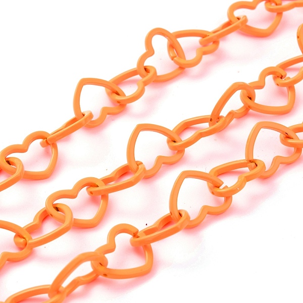 PandaHall Spray Painted Brass Heart Link Chains, with Spool, Unwelded, Orange Red, 15.5x19x2mm, 32.8 Feet(10m)/roll Brass
PandaHall Spray Painted Brass Heart Link Chains, with Spool, Unwelded, Orange Red, 15.5x19x2mm, 32.8 Feet(10m)/roll Brass