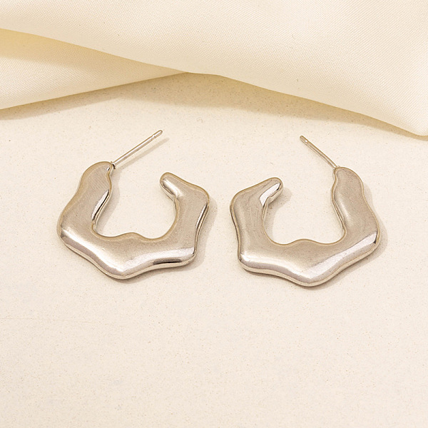 PandaHall Irregular C Shape Stainless Steel Hoop Earrings for Women, Real 18K Gold Plated Stainless Steel
PandaHall Irregular C Shape Stainless Steel Hoop Earrings for Women, Real 18K Gold Plated Stainless Steel