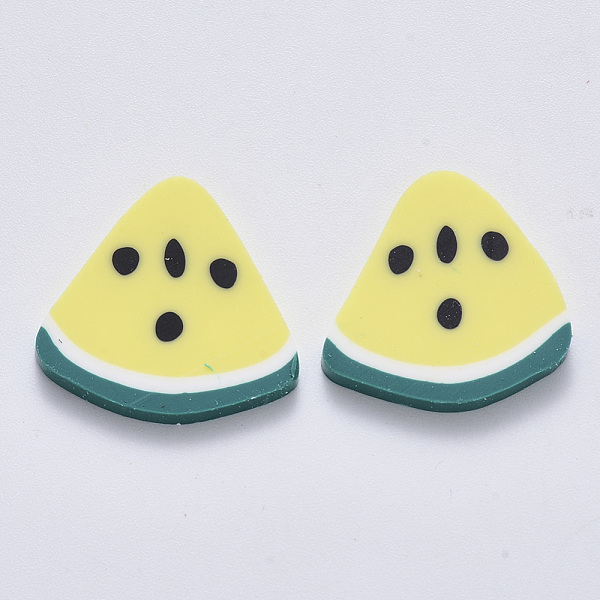 PandaHall Handmade Polymer Clay Cabochons, Watermelon, Yellow, 21~21.5x19.5~22x2~2.5mm Polymer Clay Fruit Yellow
PandaHall Handmade Polymer Clay Cabochons, Watermelon, Yellow, 21~21.5x19.5~22x2~2.5mm Polymer Clay Fruit Yellow